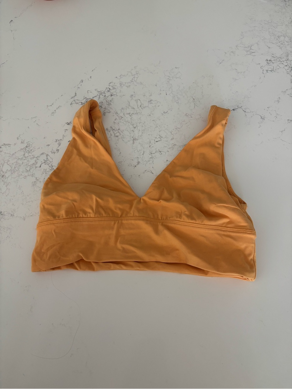 lululemon athletica Lightweight V-Neck Sports Bra in Golden Orange